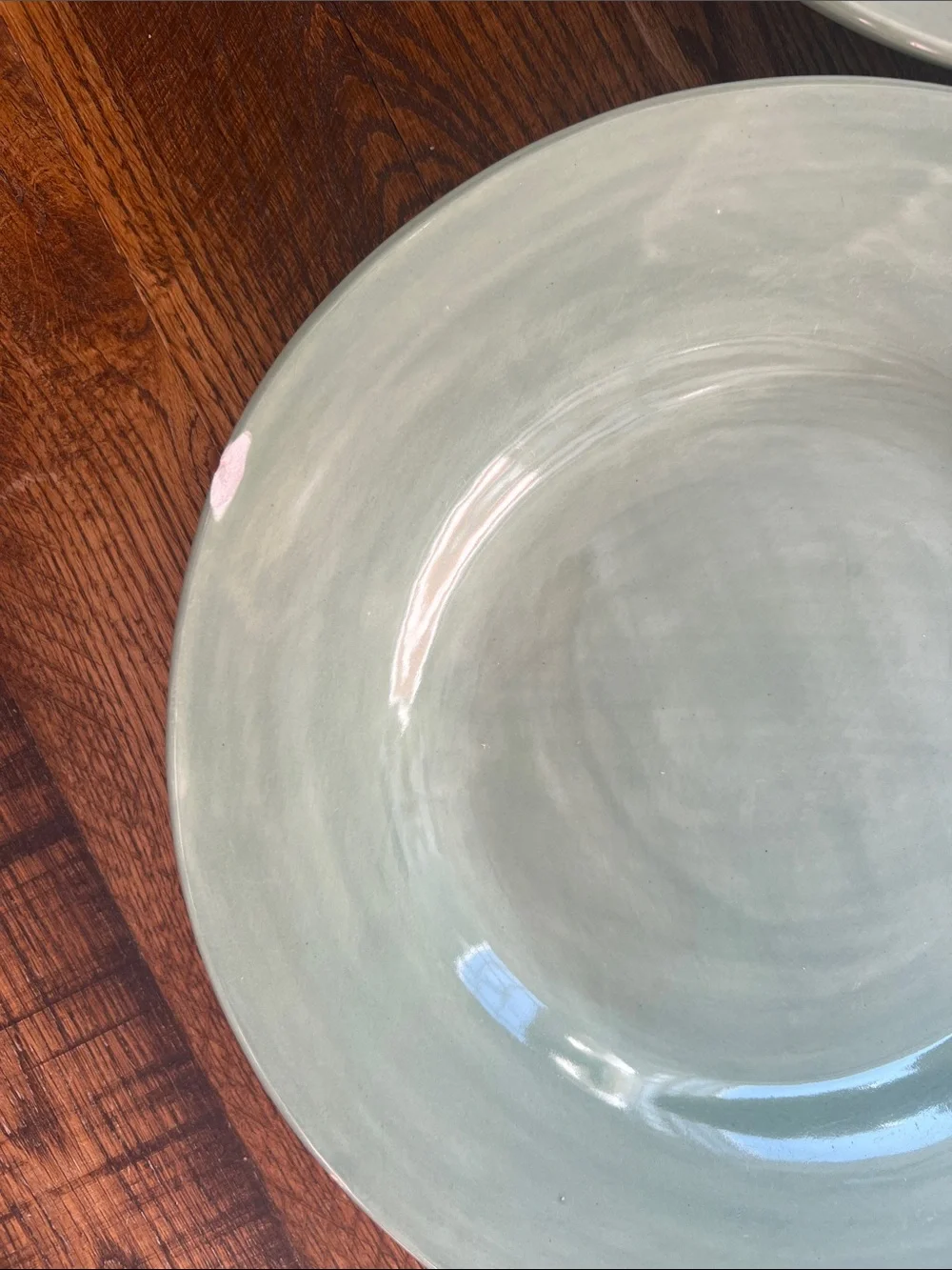 Pottery Barn Sage Green Glazed Sausalito Ceramic Dinner plates - Set of 4